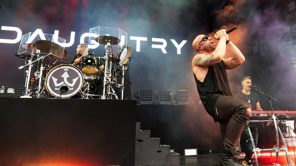 PHOTO: In this Sept. 11, 2024, file photo, Daughtry performs at Pine Knob Music Theatre in Clarkston, Michigan.