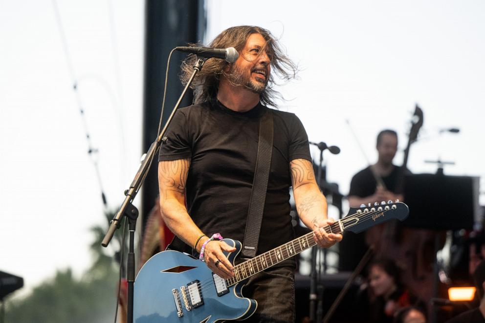 PHOTO: Dave Grohl performs onstage as a special guest with the Los Angeles Philharmonic during the Coachella Valley Music and Arts Festival on April 19, 2025 in Indio, California.