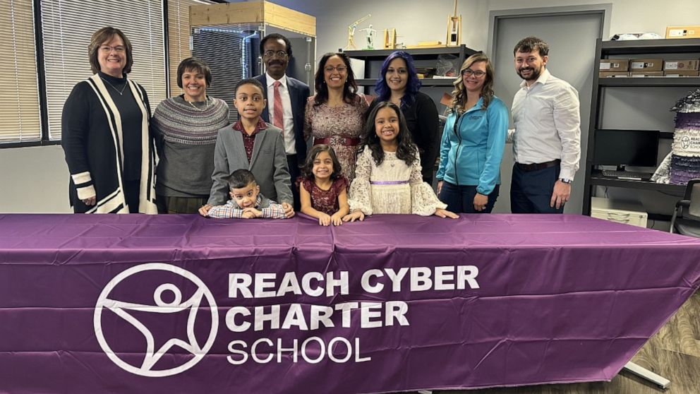 PHOTO: At 9 years old, David Balogun has become the youngest student to graduate from Reach Cyber Charter School in Harrisburg, Pennsylvania.