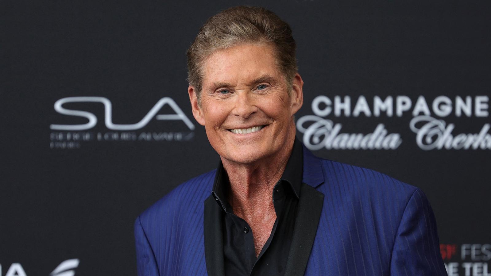 PHOTO: David Hasselhoff poses during the opening ceremony of the 61th Monte-Carlo Television Festival, June 17, 2022, in Monaco.