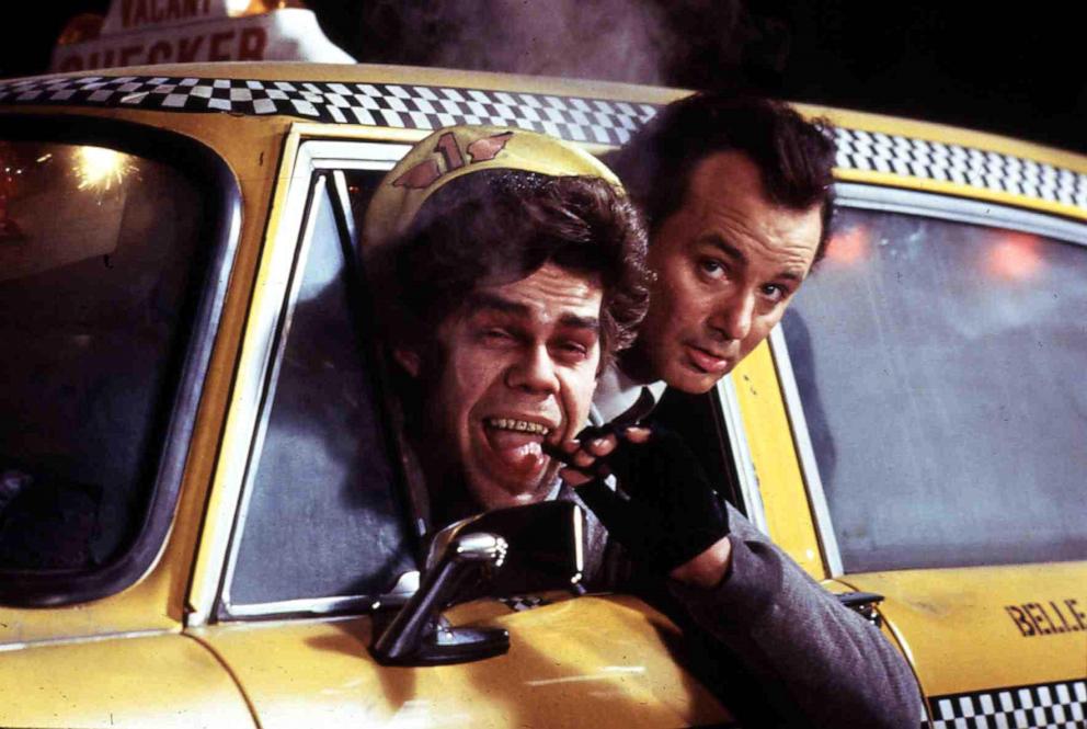 PHOTO: David Johanson and Bill Murray are shown in a sceme frp, tje 1988 movie, "Scrooged."