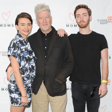 PHOTO: Actress Emily Lynch, director David Lynch and son Riley Lynch attend Alliance Of Moms Giant Playdate, May 9, 2015, in Los Angeles.