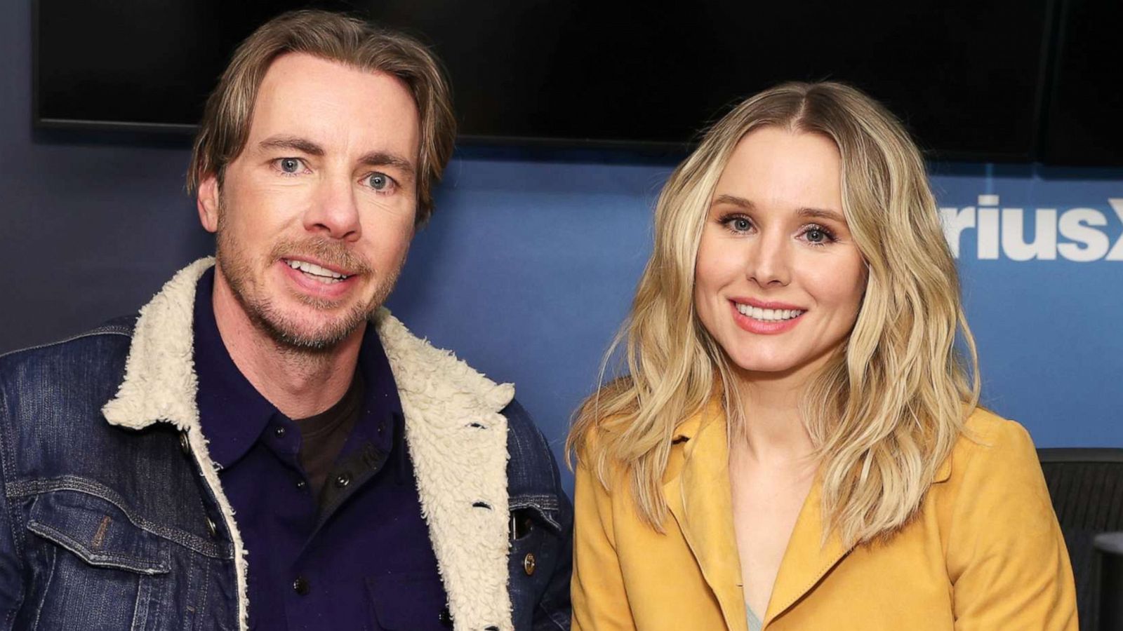 PHOTO: In this Feb. 25, 2019, file photo, actors Dax Shepard and Kristen Bell visit the SiriusXM Studios in New York.