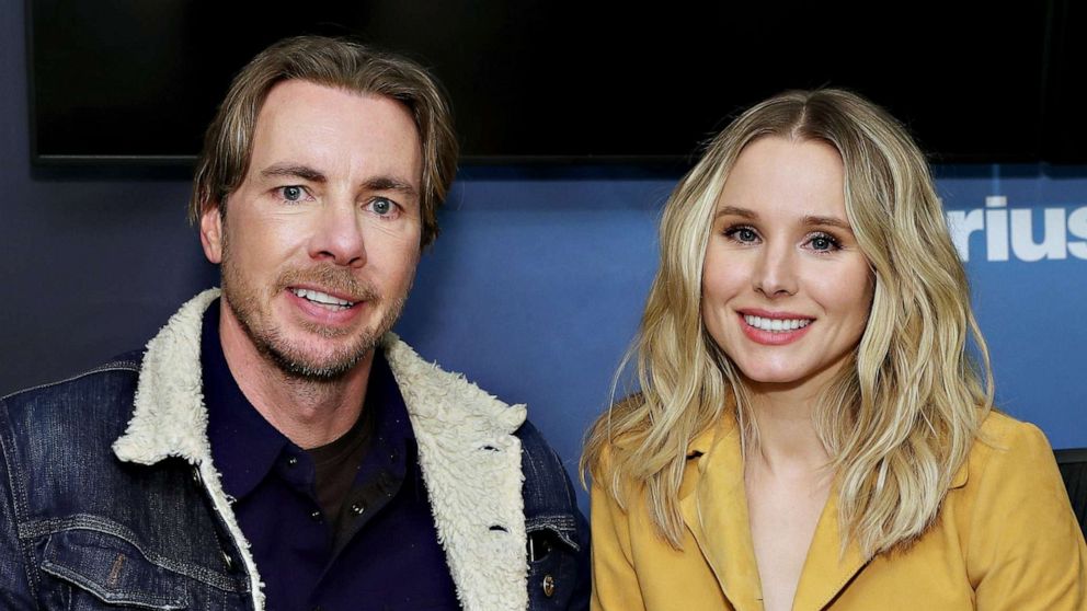 PHOTO: FILE - Actors Dax Shepard and Kristen Bell visit the SiriusXM Studios, Feb. 25, 2019 in New York City.