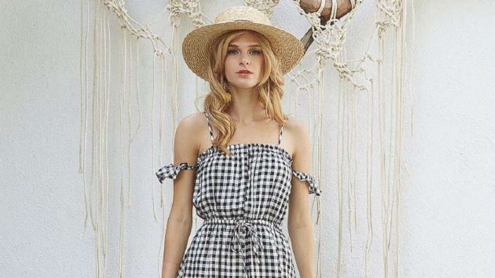 Lost and Wander, Day Trip Ruffled Cold-Shoulder Gingham