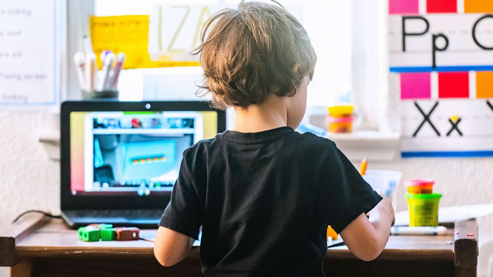 PHOTO: In this undated file photo, a child uses a computer for preschool learning.