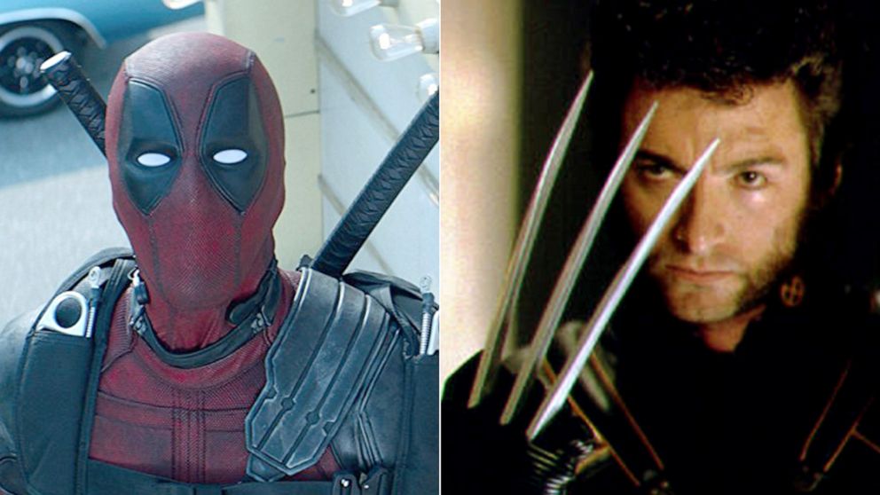 PHOTO: Ryan Reynolds appears as Deadpool. | Hugh Jackman is Wolverine.