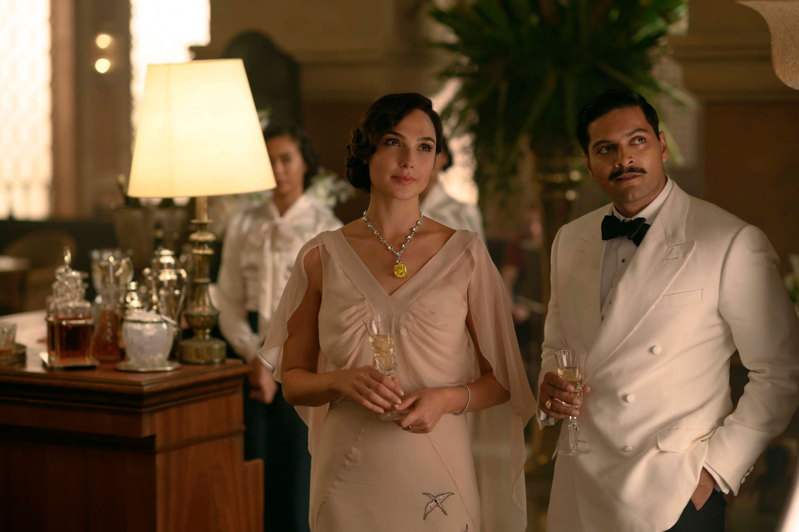 PHOTO: Gal Gadot, left, and Ali Fazal in a scene from "Death on the Nile."