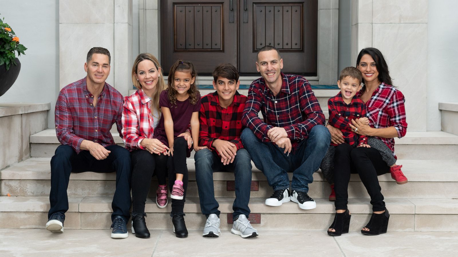 PHOTO: Nikki DeBartolo and Benjamin Heldfond each pose with their blended family. Nikki and Ben are divorced and decided to put their son first by coparenting.