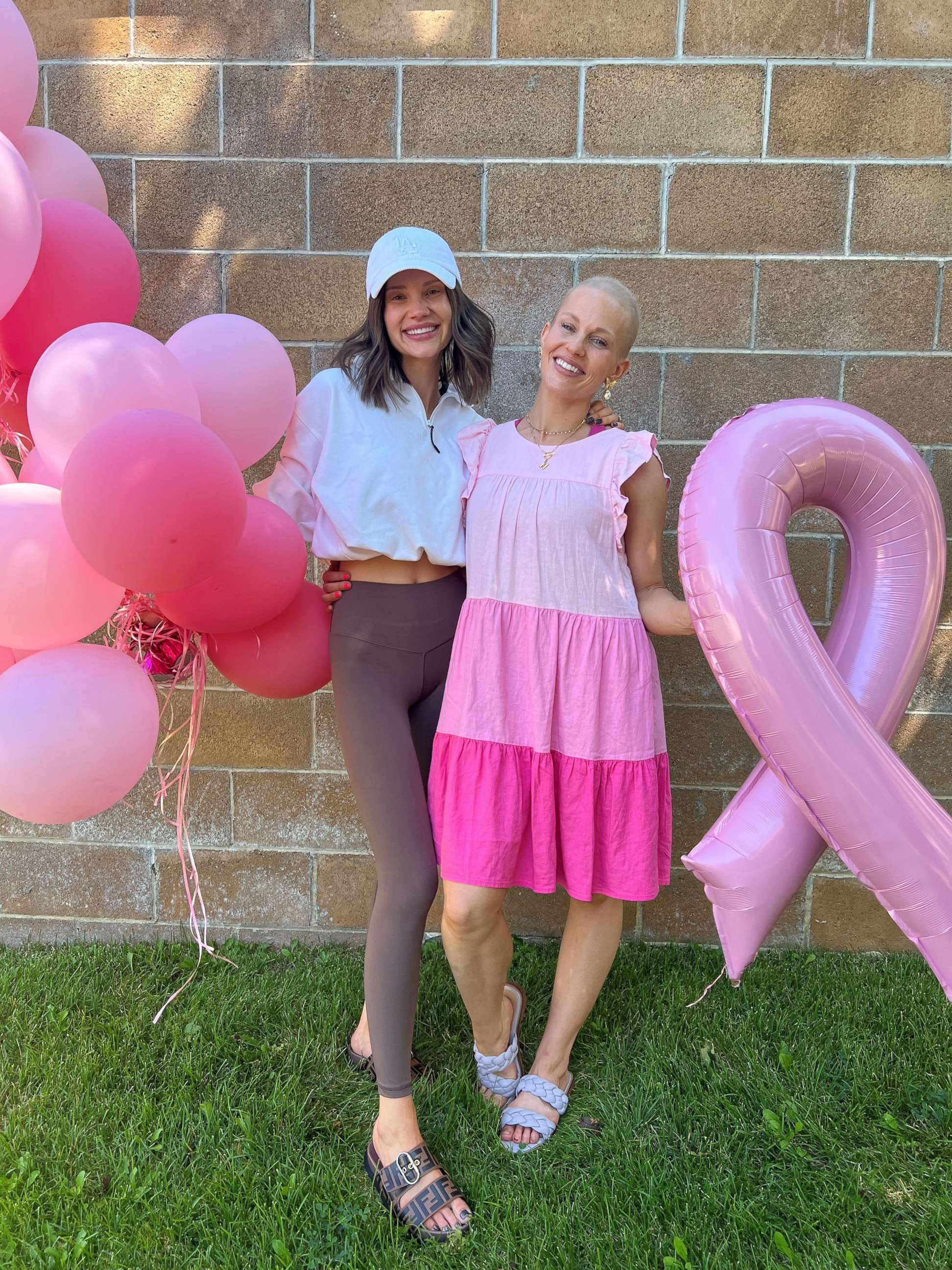 PHOTO: Delia Chatwin, left, and Carli Williams each battled breast cancer.