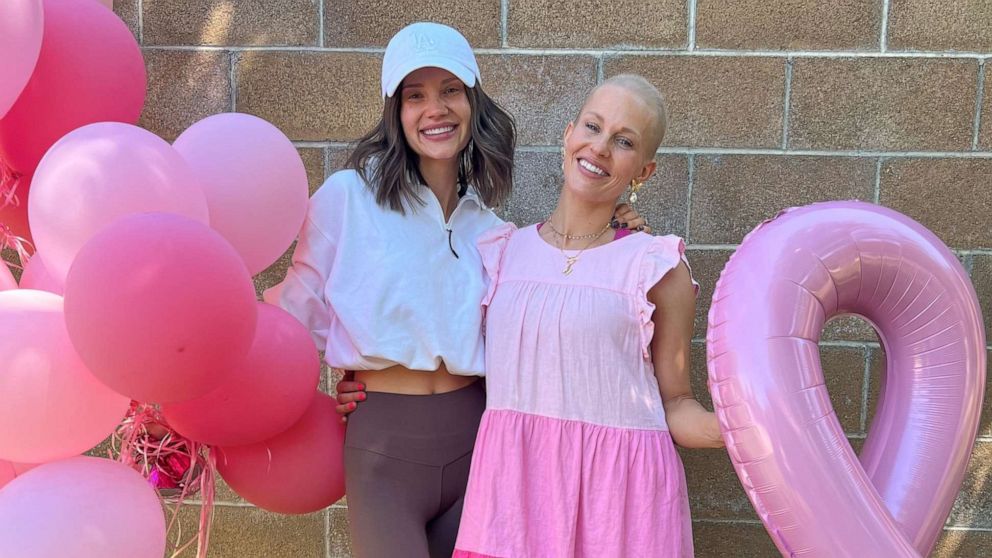 PHOTO: Delia Chatwin, left, and Carli Williams each battled breast cancer.