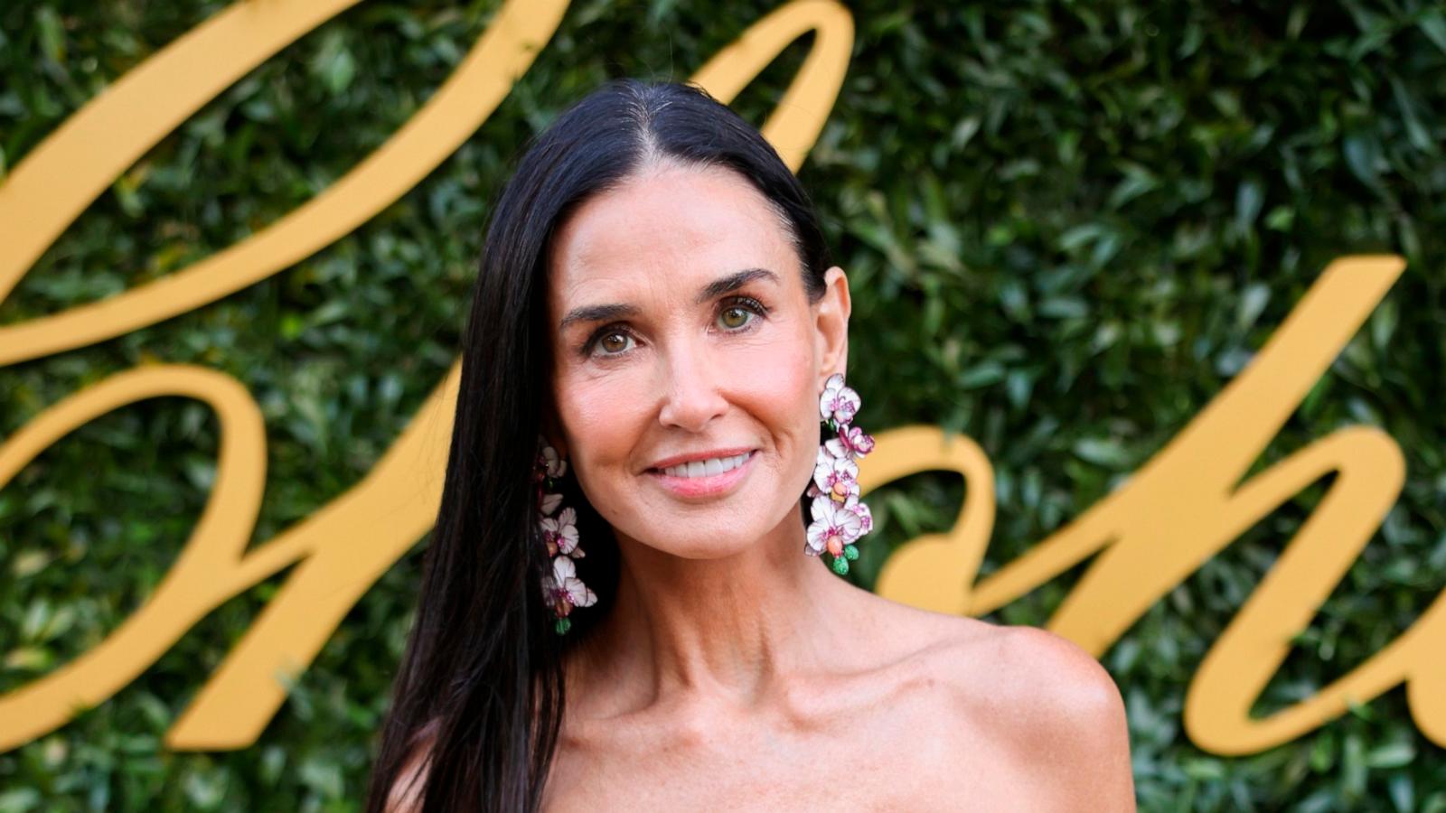 PHOTO: Demi Moore poses for photographers upon arrival at the Chopard 'Once Upon A Time' party, Cannes, France, May 21, 2024.