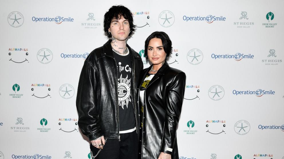 PHOTO: Demi Lovato and Jutes attend Operation Smile's 11th annual Celebrity Ski & Smile Challenge presented by Alphapals, Barefoot Dreams and the St. Regis Deer Valley, April 1, 2023, in Park City, Utah. 