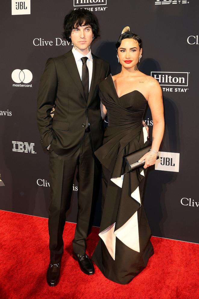 PHOTO: Jutes and Demi Lovato attend the Pre-GRAMMY Gala & GRAMMY Salute To Industry Icons Honoring Julie Greenwald & Craig Kallmanat at The Beverly Hilton, Feb. 4, 2023, in Beverly Hills.