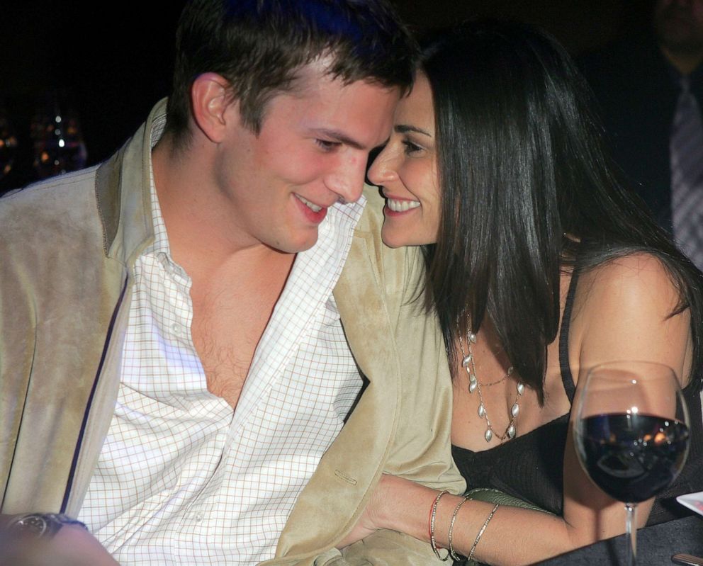 PHOTO: Ashton Kutcher and Demi Moore attend a benefit at the Empire Ballroom in Las Vegas, Oct. 15, 2005.