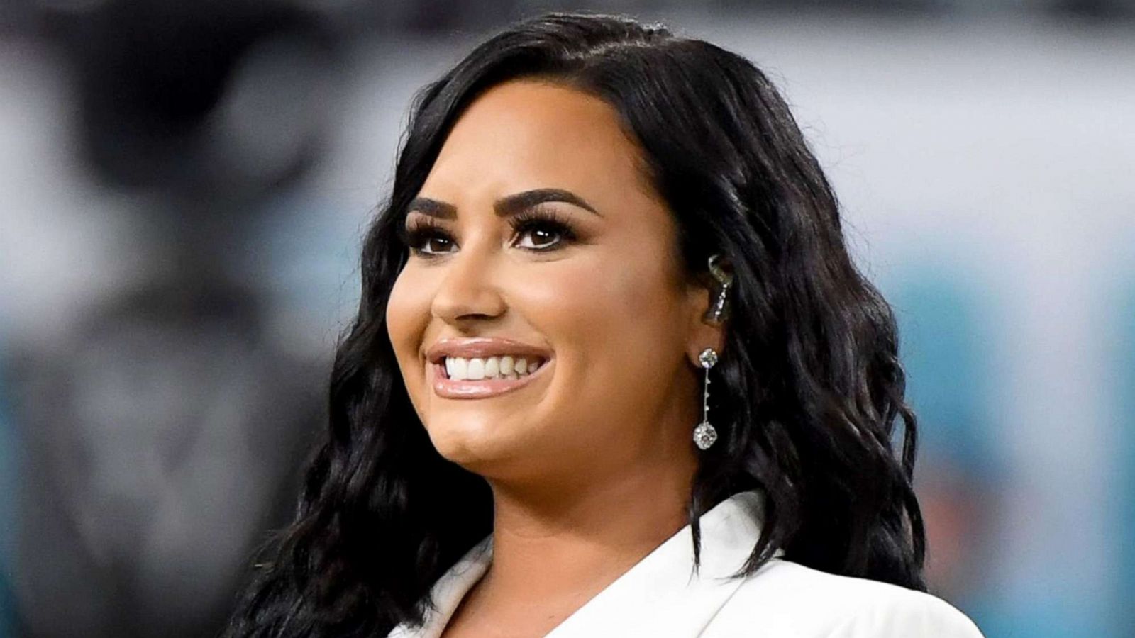 PHOTO: Demi Lovato performs the National Anthem onstage during Super Bowl LIV at Hard Rock Stadium on Feb. 02, 2020, in Miami Gardens, Fla.