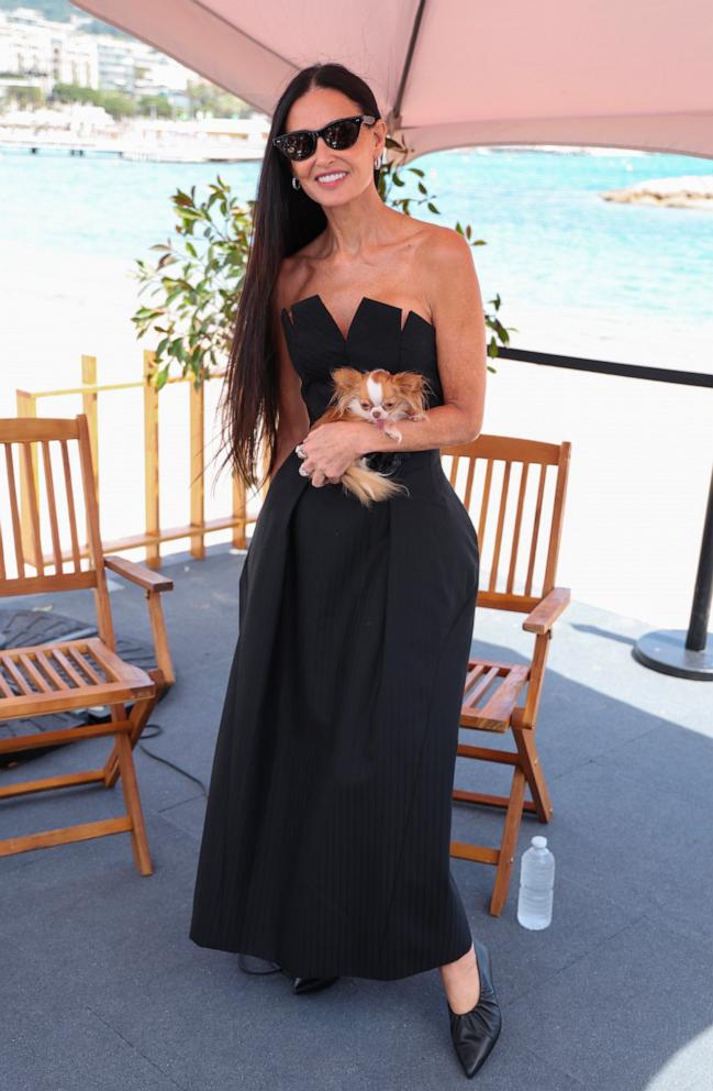 PHOTO: Demi Moore attends attends a talk at the 77th annual Cannes Film Festival at American Pavillion, on May 19, 2024, in Cannes, France.