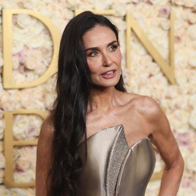 PHOTO: Demi Moore arrives for the 82nd annual Golden Globe Awards, Jan. 5, 2025, Beverly Hills, Calif.