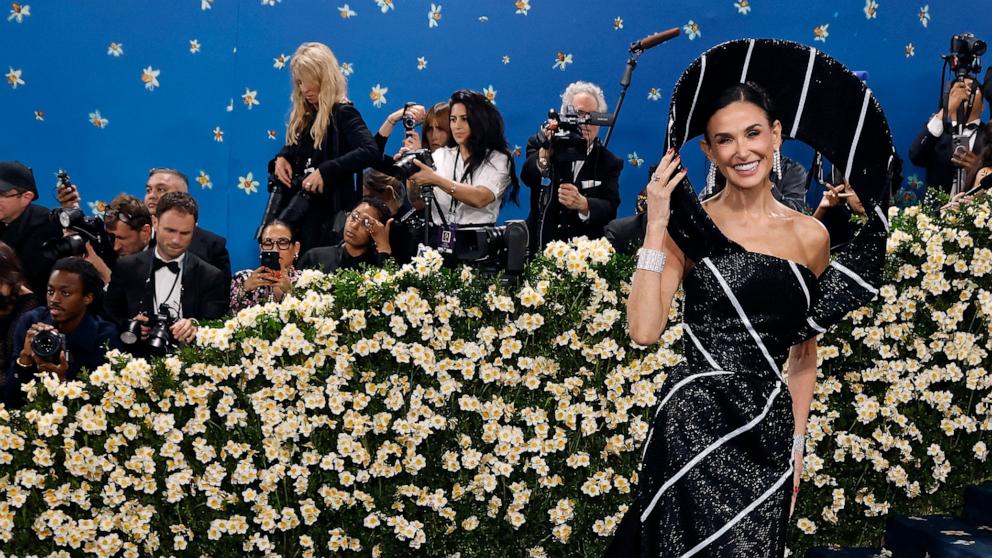PHOTO: Demi Moore attends "Superfine: Tailoring Black Style", the 2025 Costume Institute Benefit, at Metropolitan Museum of Art on May 05, 2025 in New York City.