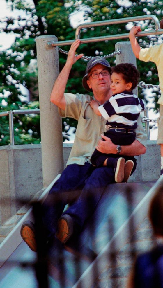 PHOTO: obert De Niro and son, Elliot, in Central Park, New York, May 11, 2001.