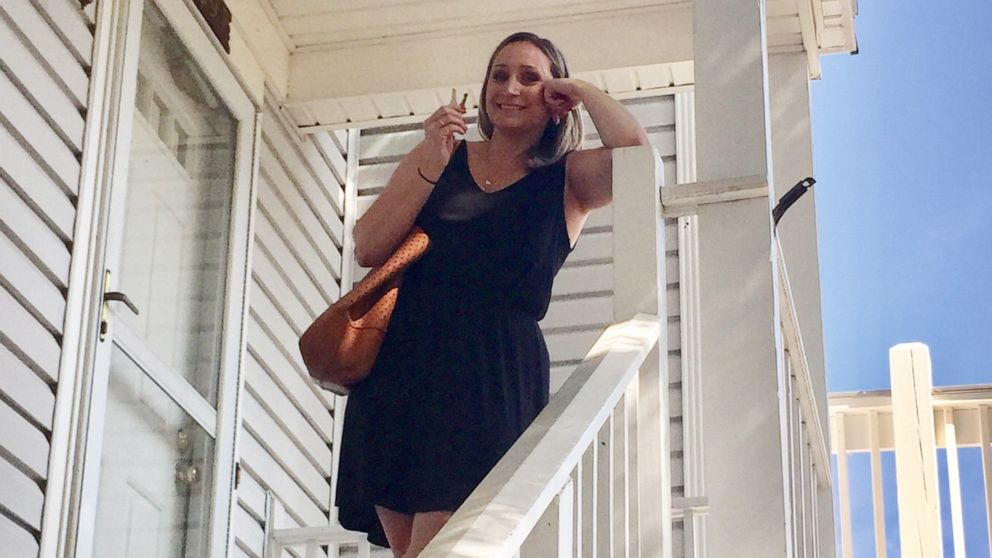 PHOTO: Denise Dmuchowski poses in front of her condo in Arlington, Va., in an undated handout photo.