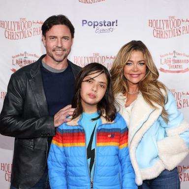 PHOTO: In this Nov. 26, 2023, file photo, Aaron Phypers, Eloise Joni Richards and Denise Richards attend the 91st anniversary of the Hollywood Christmas Parade in Hollywood, Calif.