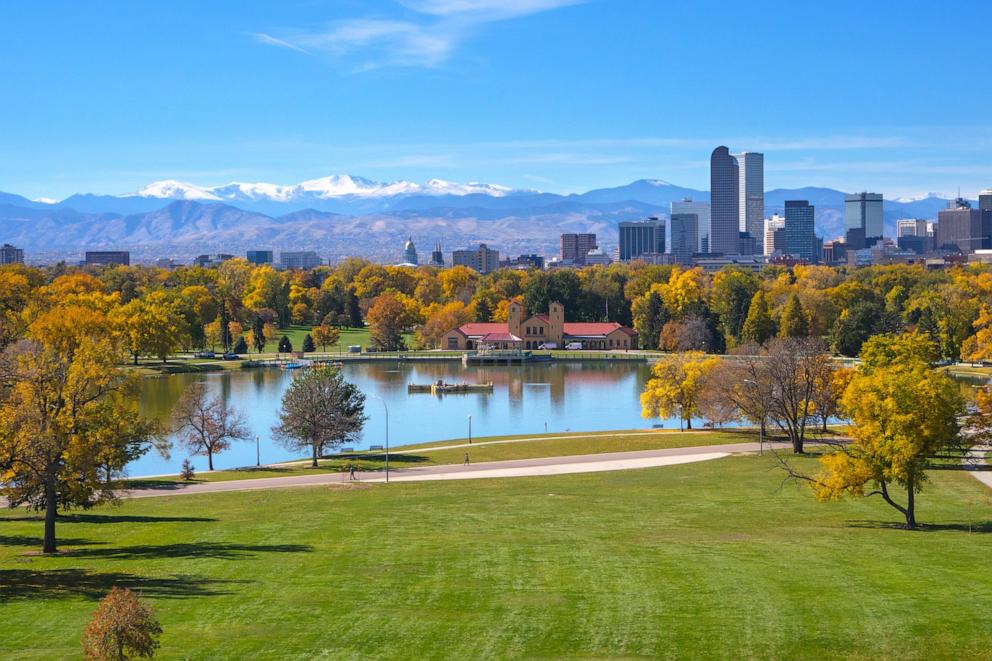 PHOTO: In this undated file photo, the Denver skyline is shown in autumn in a view from City Park.