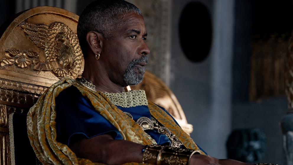 PHOTO: Denzel Washington plays Macrinus in Gladiator II from Paramount Pictures. 