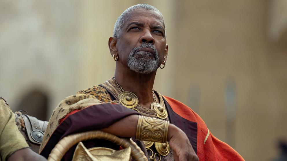 PHOTO: Denzel Washington plays Macrinus in Gladiator II from Paramount Pictures. 