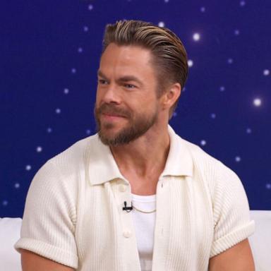 PHOTO: Derek Hough joined "Good Morning America" to talk "Dancing With The Stars," a new tour and more, July 21, 2026, in New York City.
