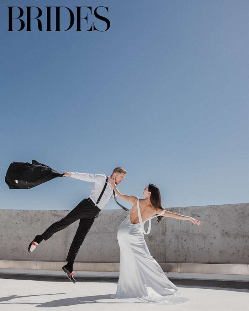 PHOTO: Derek Hough and Hayley Erbert appear in a photo for Brides.