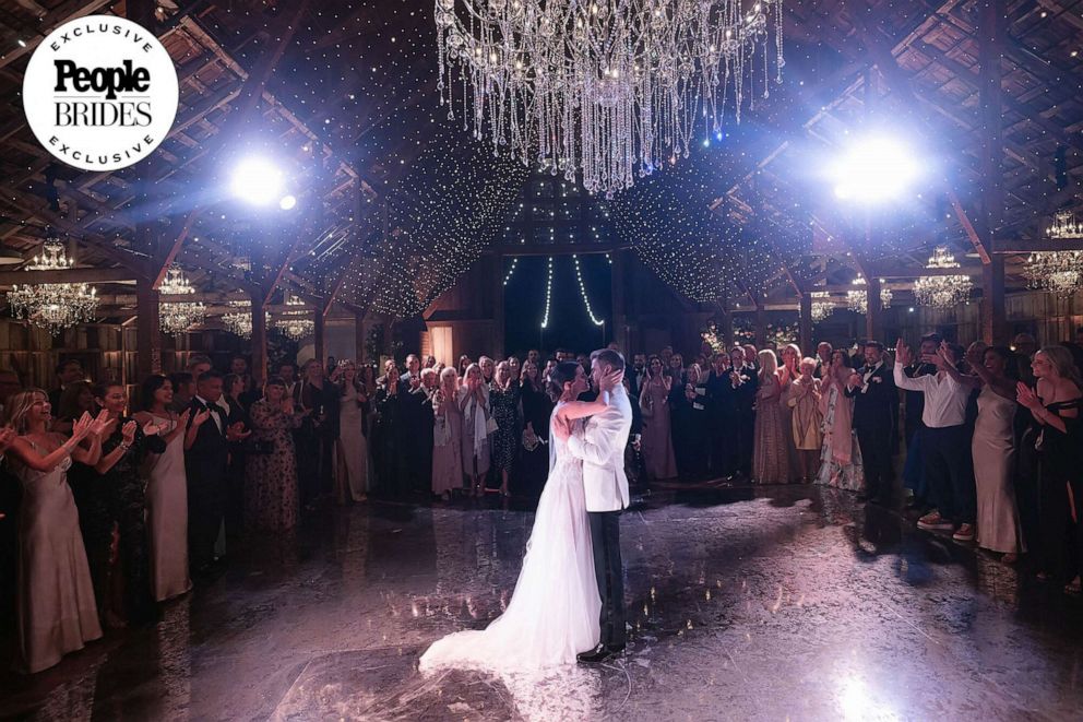 PHOTO: Hayley Erbert and Derek Hough share a dance on their wedding day.