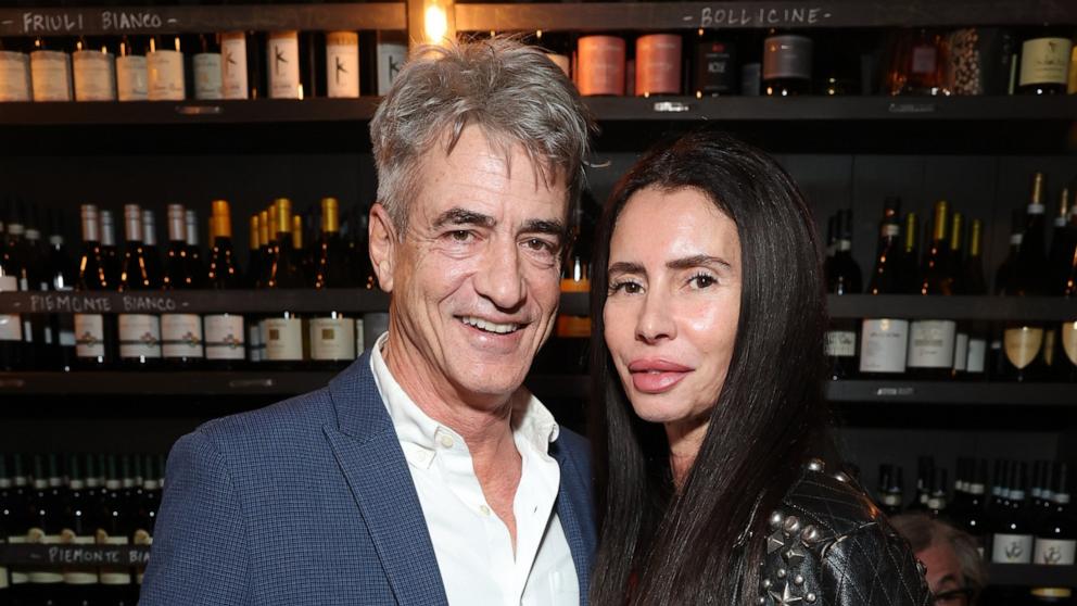 PHOTO: Dermot Mulroney and Prima Apollinaare seen at Roadside Attractions' "Somewhere In Queens" Reception at Terroni on January 14, 2024 in Los Angeles, California.