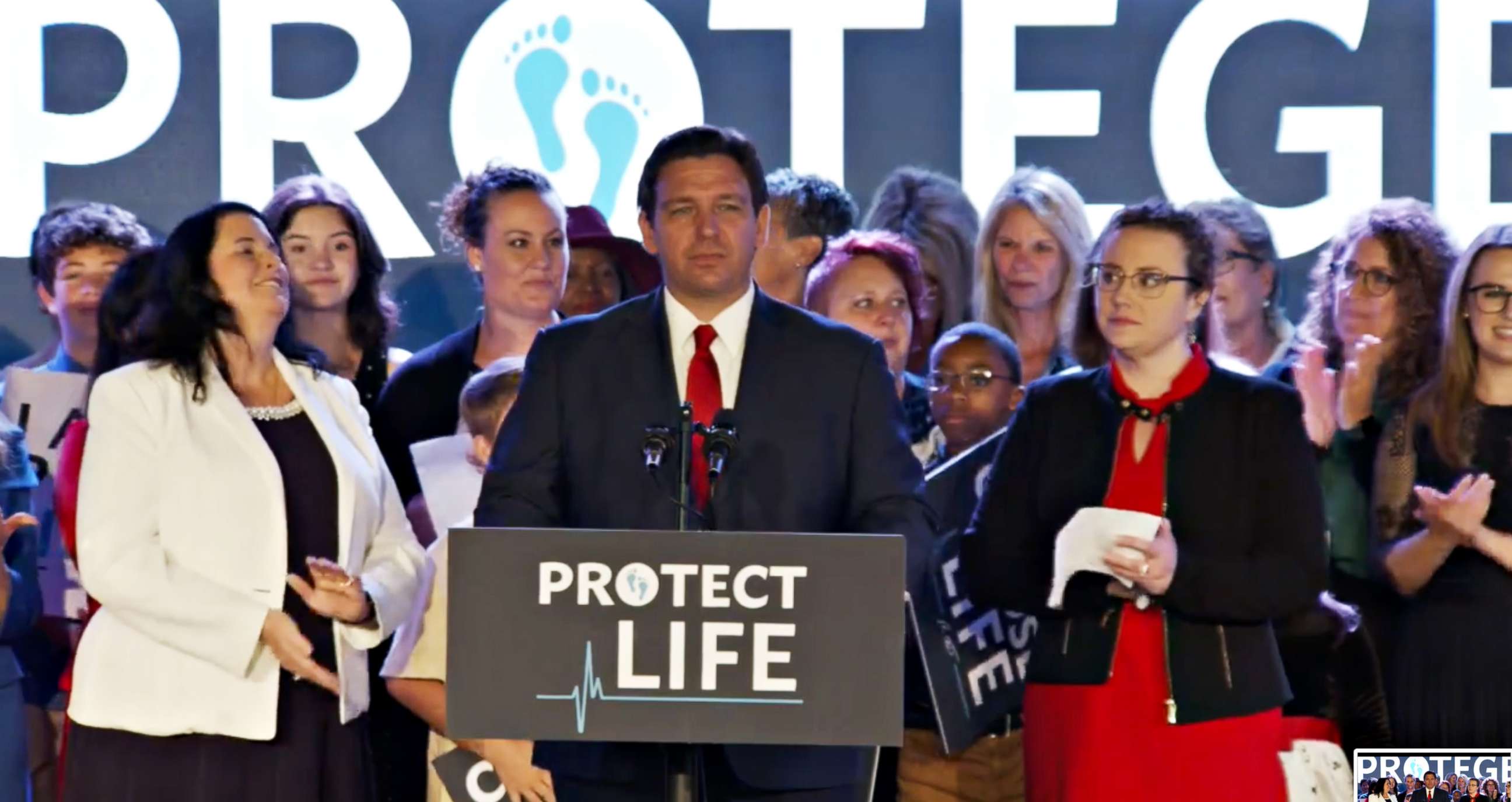 PHOTO: Florida Gov. Ron Desantis signed a 15-week abortion ban into law Thursday, April 14, 2022.
