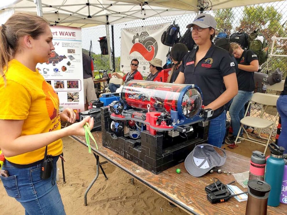 PHOTO: The all-women Desert WAVE team from Arizona State University won third place in an international robotics competition.