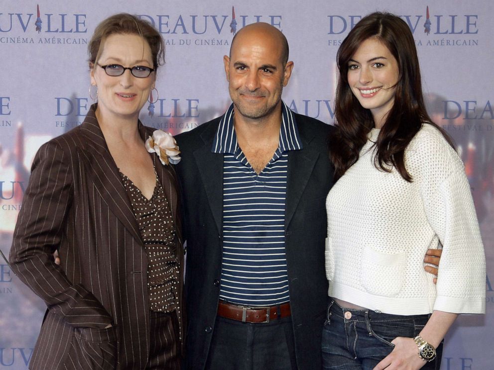 PHOTO: In this Sept. 9, 2006 file photo actors Meryl Streep, Stanley Tucci and Anne Hathaway pose during a photocall of their film "The Devil Wears Prada,"  presented at the 32nd Deauville American film festival.