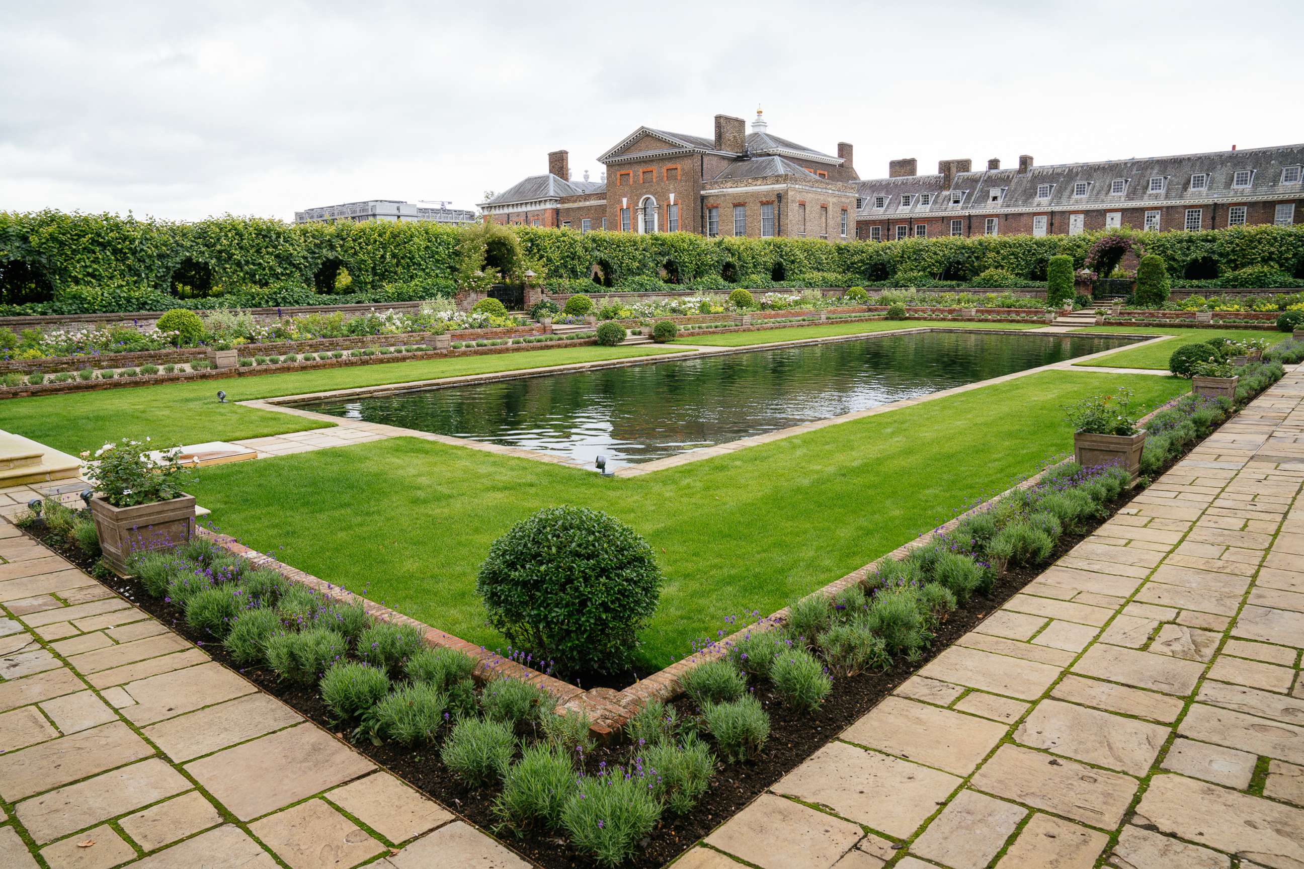 PHOTO: The newly redesigned Sunken Garden is pictured at Kensington Palace in London, supplied by Kensington Palace and released on July 1, 2021.