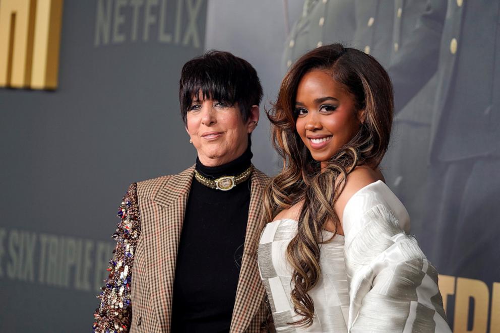 PHOTO: Diane Warren and H.E.R. attend the world premiere of Netflix's "The Six Triple Eight" at The Egyptian Theatre Hollywood, on Dec. 3, 2024, in Los Angeles.