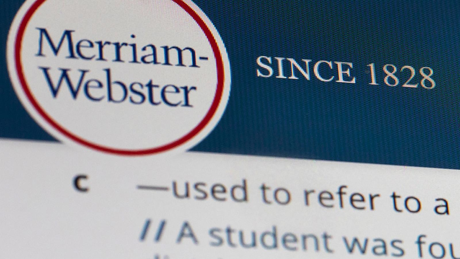 PHOTO: Merriam-Webster.com is displayed on a computer screen in New York City.