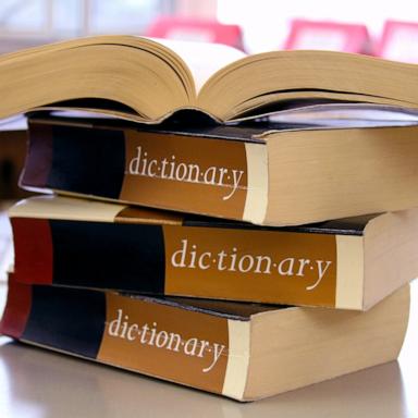 PHOTO: Stock photo of a stack of dictionaries.