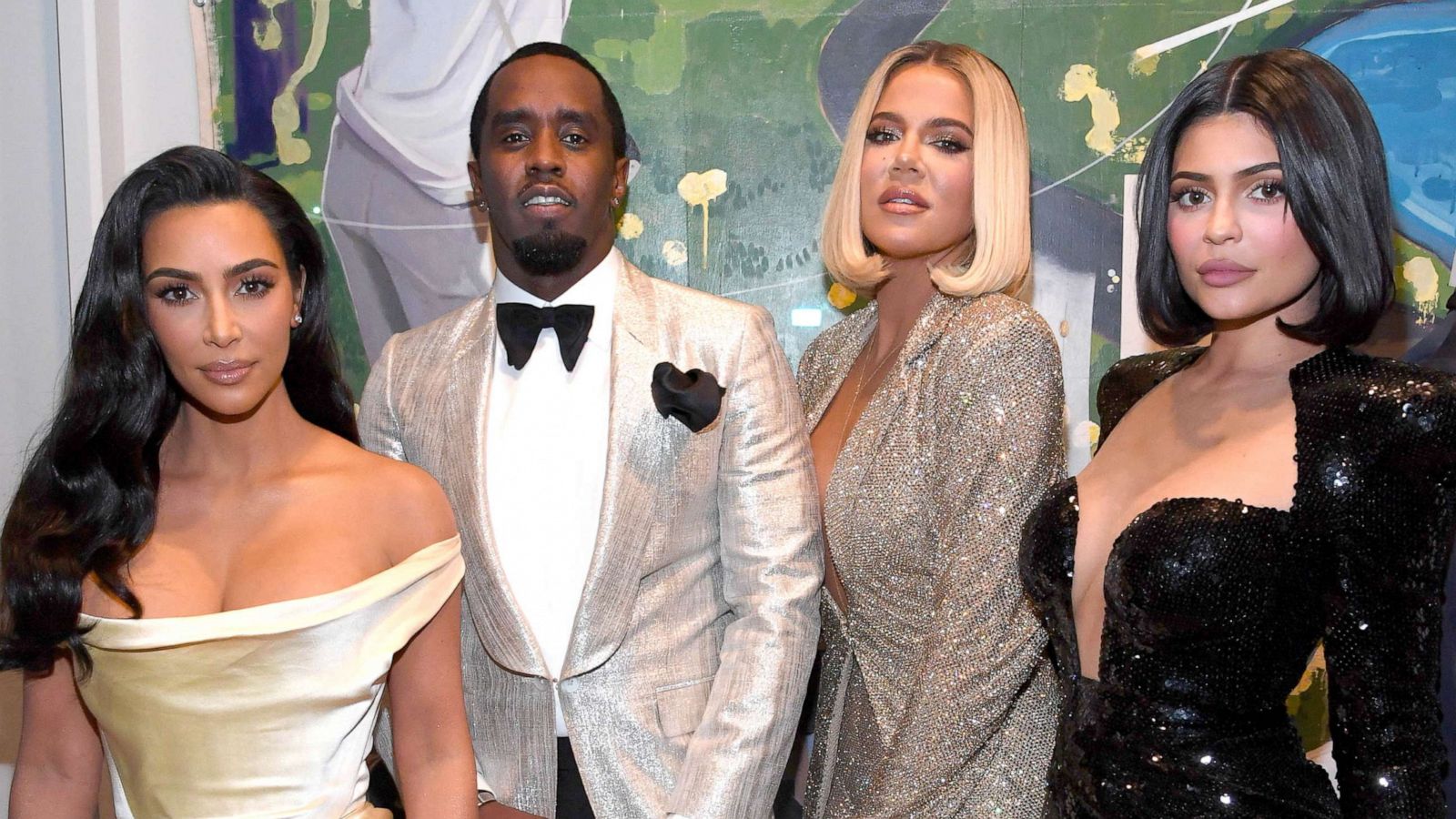 PHOTO: Kim Kardashian West, Sean Combs, Khloe Kardashian, and Kylie Jenner attend Sean Combs 50th Birthday Bash presented by Ciroc Vodka, Dec. 14, 2019, in Los Angeles.