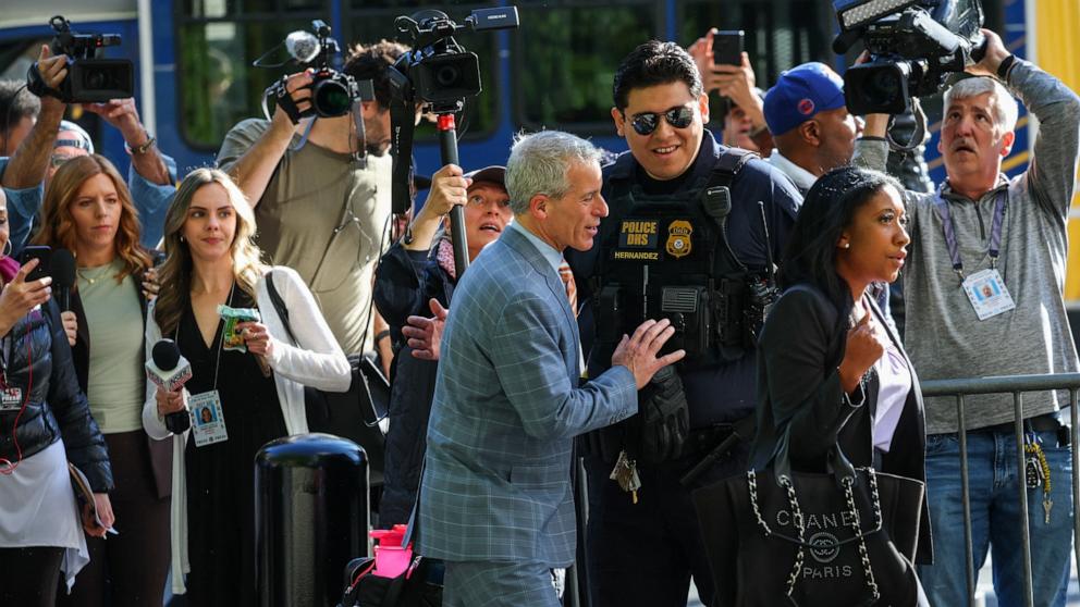 PHOTO: Sean "Diddy" Combs' attorney Brian Steel walks, on the first day in the trial of Sean "Diddy" Combs on sex trafficking and racketeering conspiracy charges at U.S. court in Manhattan, in New York City, May 12, 2025.
