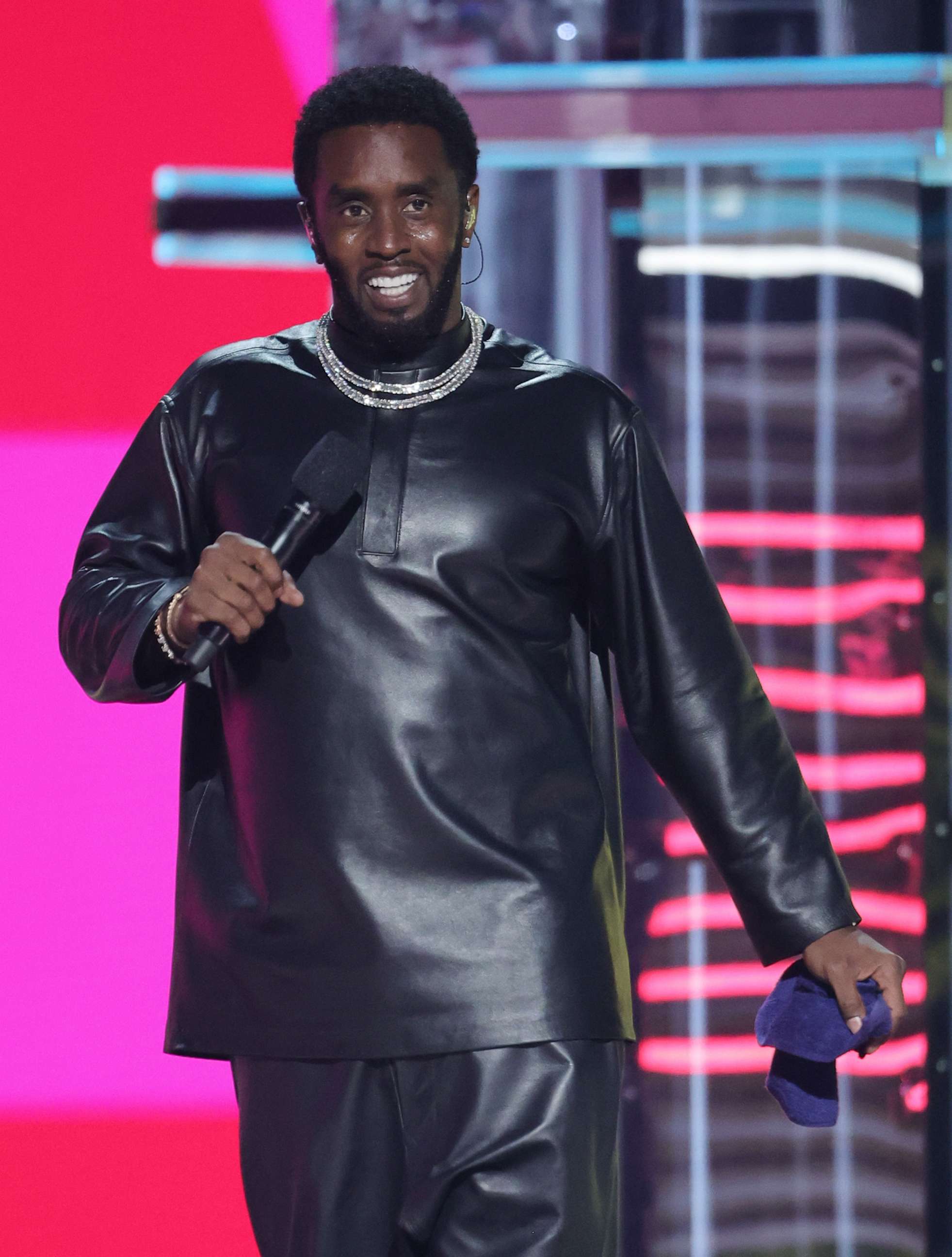 PHOTO: Host Sean "Diddy" Combs speaks onstage during the 2022 Billboard Music Awards at MGM Grand Garden Arena on May 15, 2022 in Las Vegas.