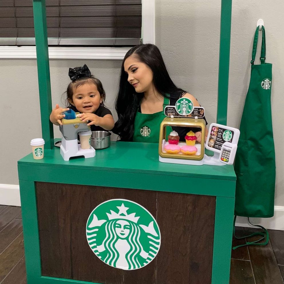 VIDEO: Dad builds Target and Starbucks play sets to entertain his daughter in quarantine