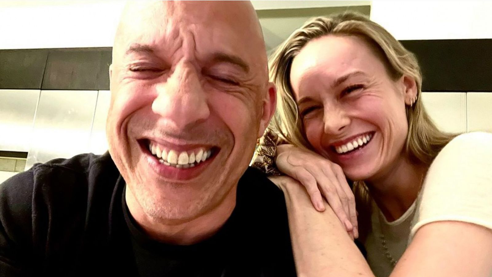 PHOTO: Vin Diesel shared a photo to Instagram with Brie Larson on April 9, 2022.