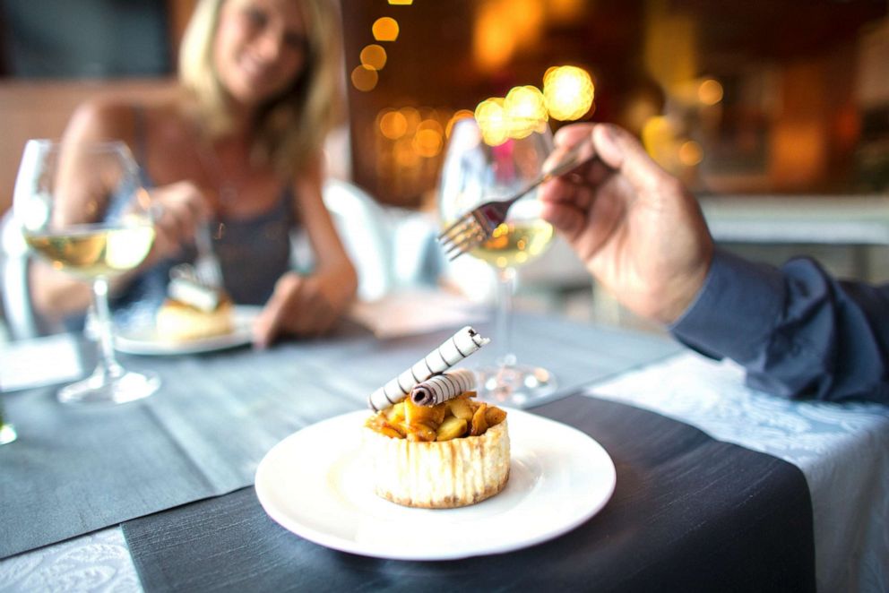 PHOTO: A couple on a dinner date night is pictured in this undated stock photo.