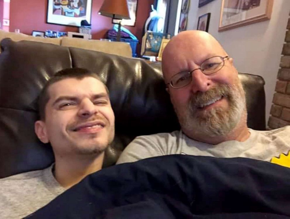 PHOTO: Rain Hadley poses with his father Richard Hadley in an undated family photo.