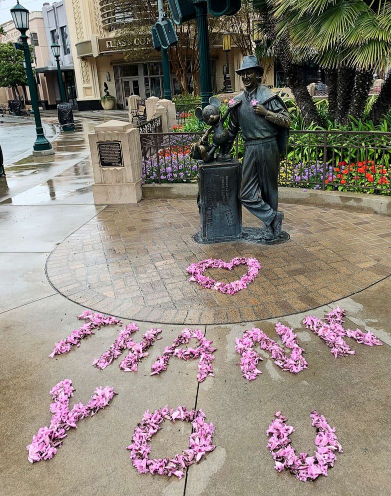 PHOTO: Disney Resorts honor healthcare workers on World Health Day amidst the coronavirus pandemic.