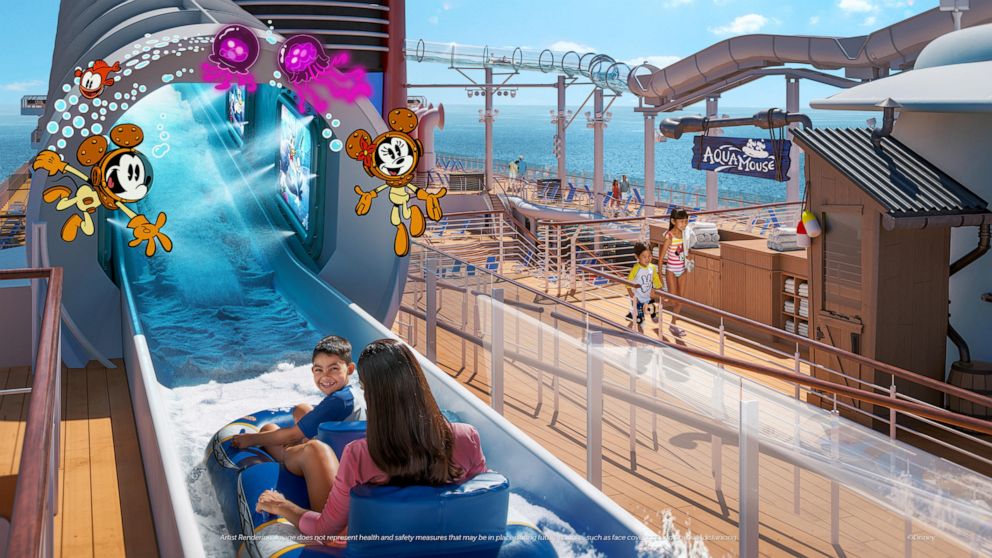 PHOTO: The AquaMouse will be a water ride attraction aboard the Disney Wish cruise.