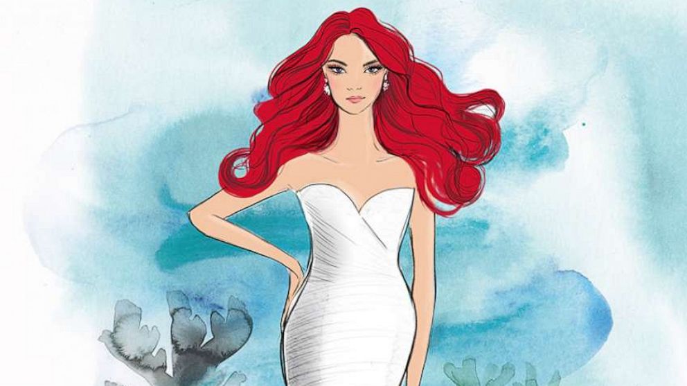 strapless open back dress Disney Princess Ariel Doll Signature Cake Decoset